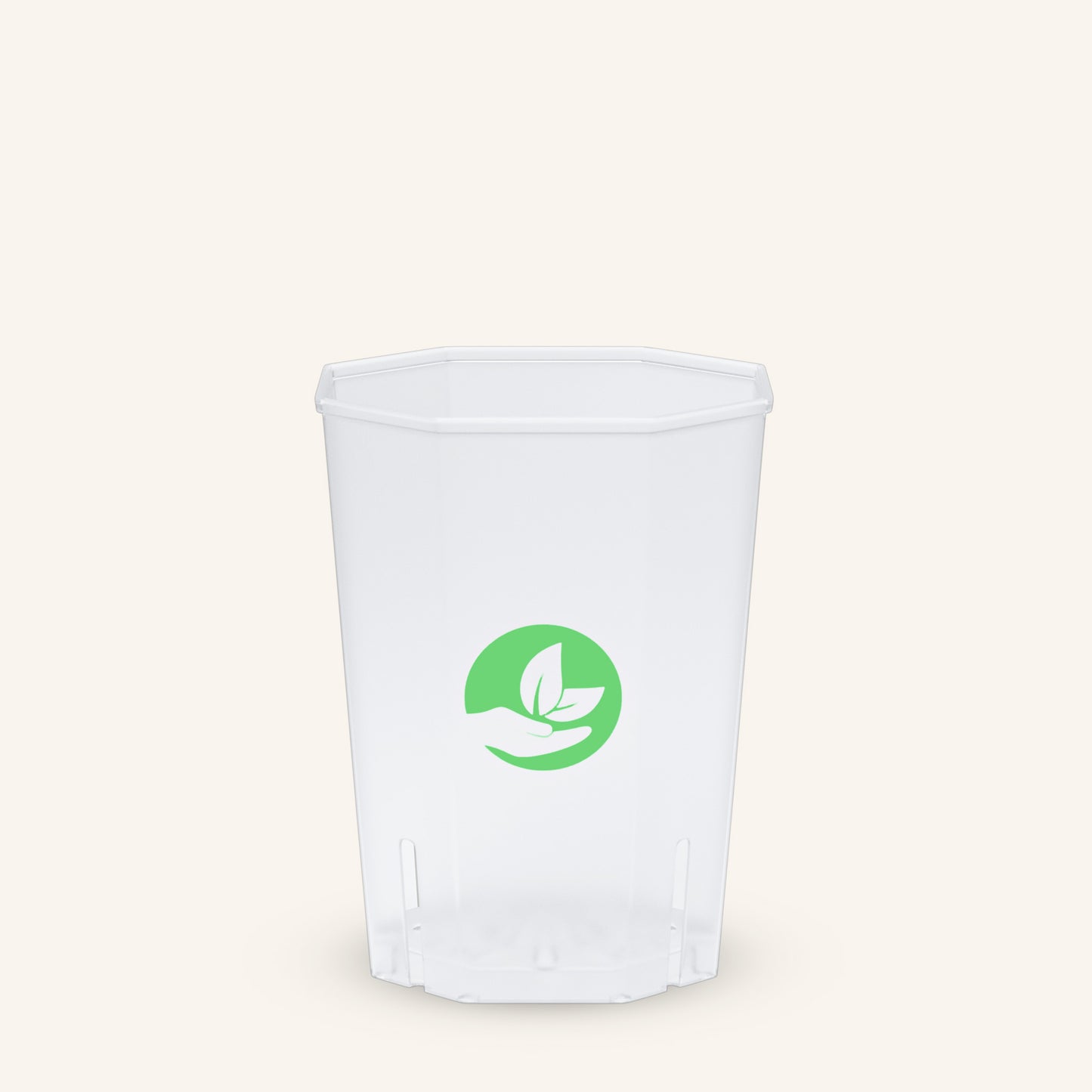 Vasi quadrati trasparenti