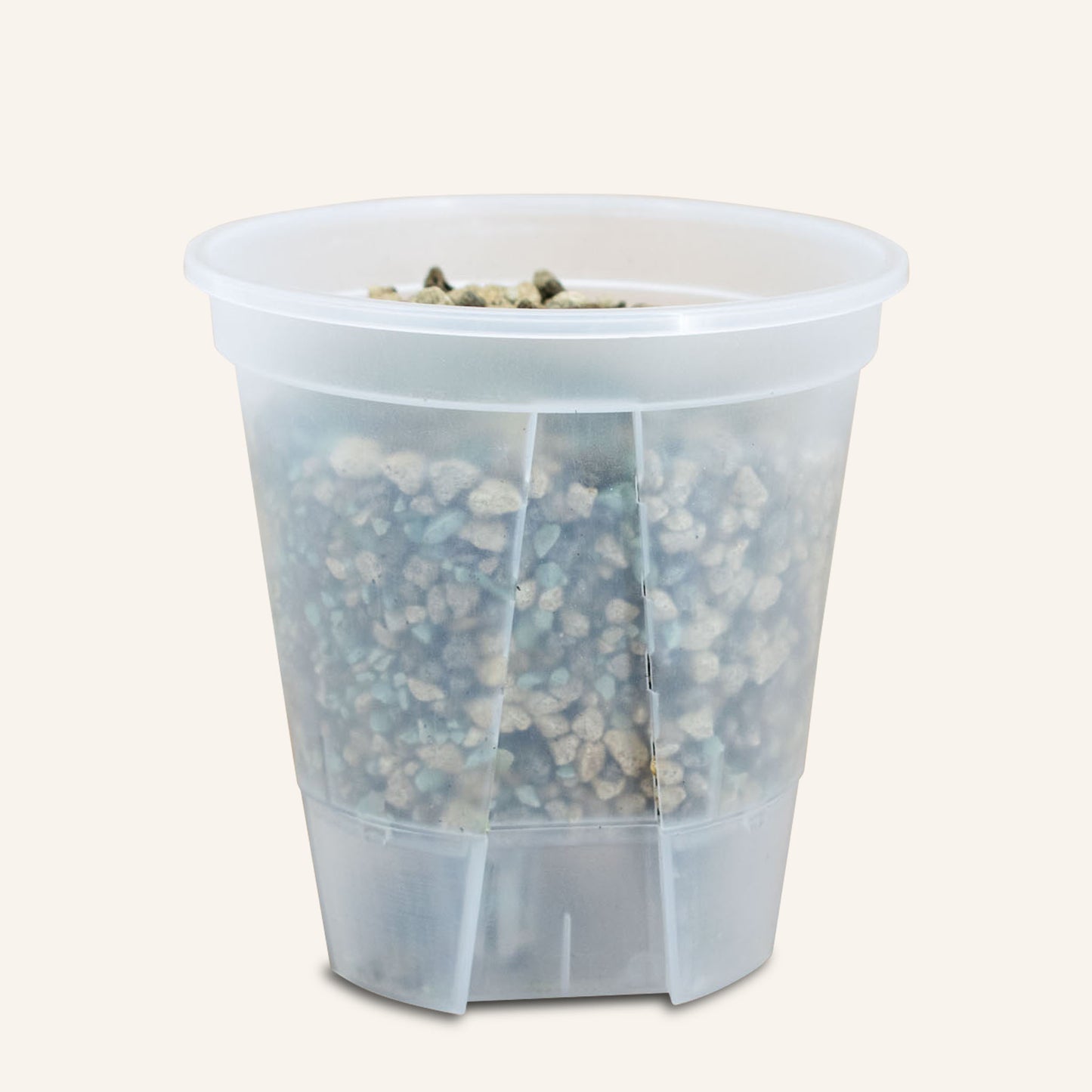 Vasi trasparenti con sistema di auto-irrigazione