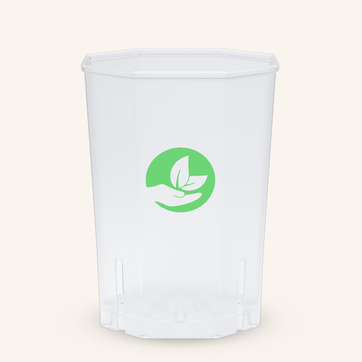 Vasi quadrati trasparenti