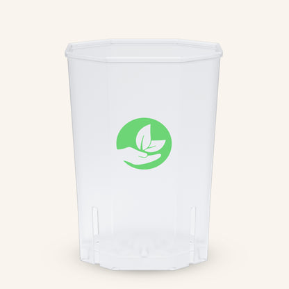 Vasi quadrati trasparenti